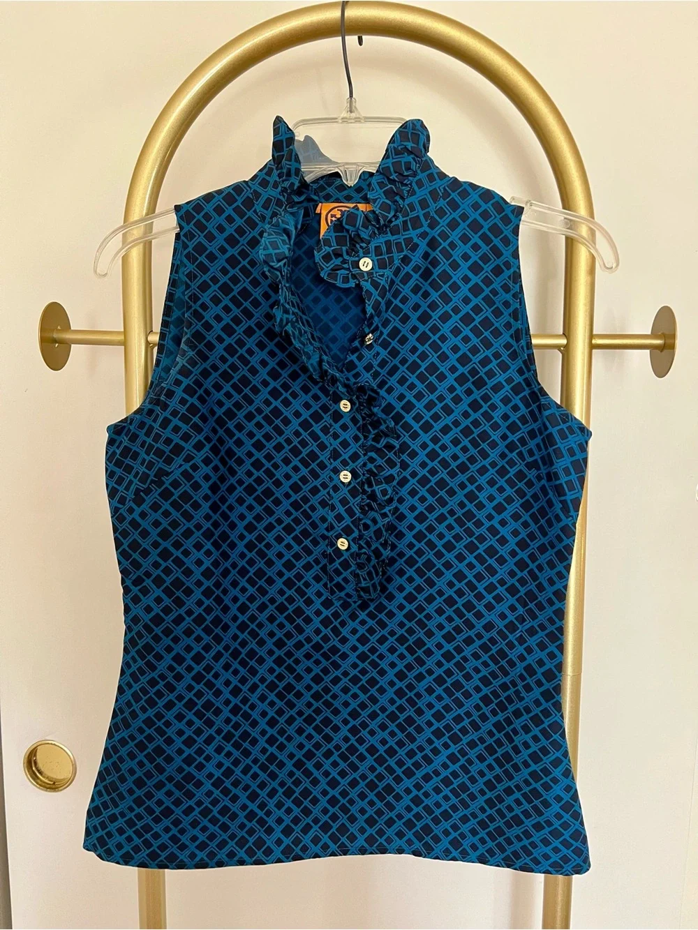Tory Burch 100% silk sleeveless blouse